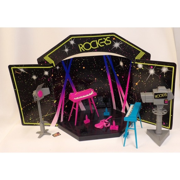 Barbie & The Rockers Hot Rockin Vintage 1985 Barbie and the Rockers-Hot Rockin\' Stage # 1144 in Original Box
